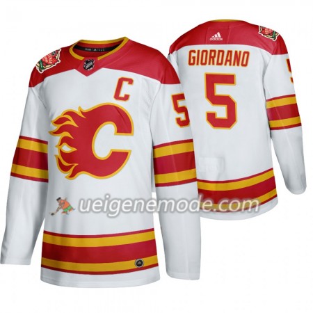 Herren Eishockey Calgary Flames Trikot Mark Giordano 5 Adidas 2019 Heritage Classic Weiß Authentic